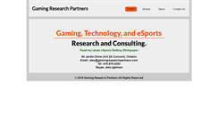 Desktop Screenshot of gamingresearchpartners.com